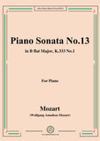 Mozart-Piano Sonata No.13 in B flat Major,K.333,No.1