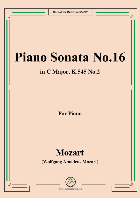 Mozart-Piano Sonata No.16 in C Major,K.545,No.2