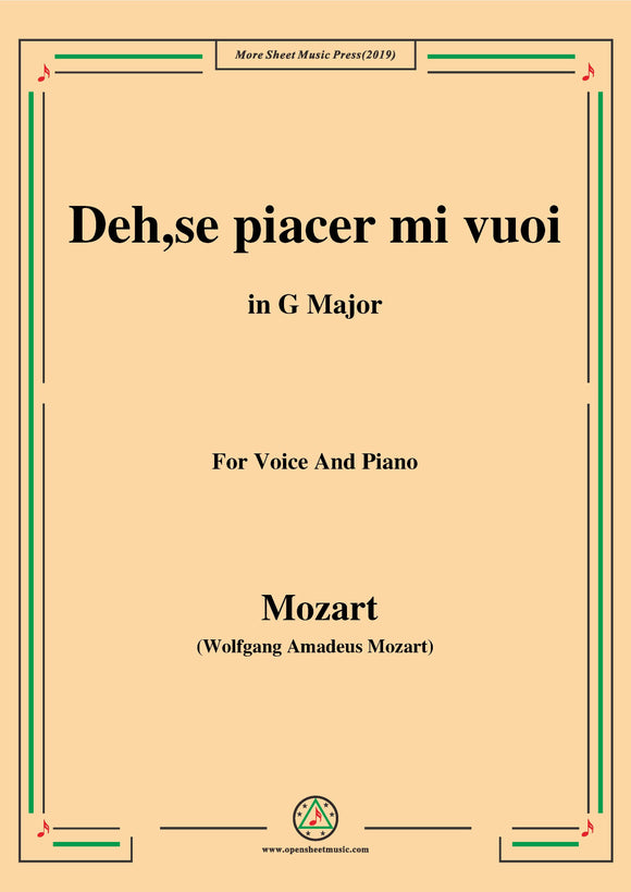 Mozart-Deh,se piacer mi vuoi,from 'La Clemenza di Tito'