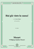 Mozart-Hai già vinto la causa!,in a minor,from Le nozze di Figaro(The Marriage of Figaro),K.492,for Voice and Piano