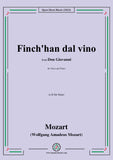 Mozart-Finch'han dal vino,from 'Don Giovanni,K.527',in B flat Major