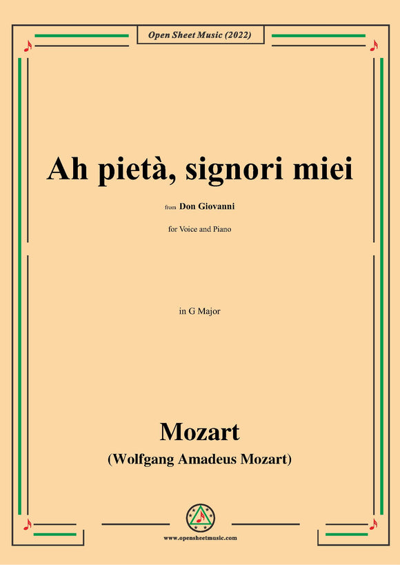 Mozart-Ah pietà,signori miei,in G Major