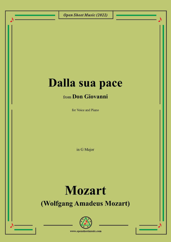 Mozart-Dalla sua pace,K.540a,in G Major,from Don Giovanni,in G Major