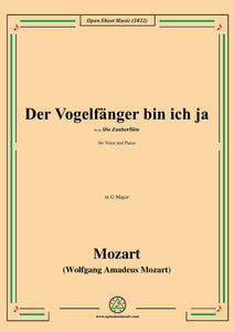 Mozart-Aria:Der Vogelfänger bin ich ja,in G Major,K.620 No.2,