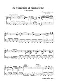 W. A. Mozart-Se vincendo vi rendo felici