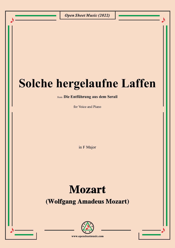 Mozart-Solche hergelaufne Laffen,from Die Entfuhrung aus dem Serail