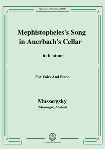 Mussorgsky-Mephistopheles’s Song in Auerbach’s Cellar