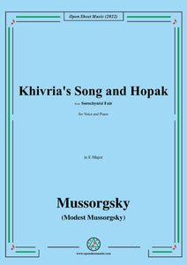 Mussorgsky-Khivria's Song and Hopak,from Sorochyntsi Fair,in C Major