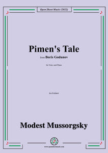 Mussorgsky-Pimen's Tale,in d minor