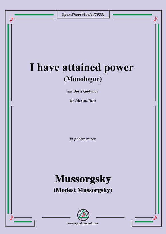 Mussorgsky-I have attained power(Monologue),from Boris Godunov
