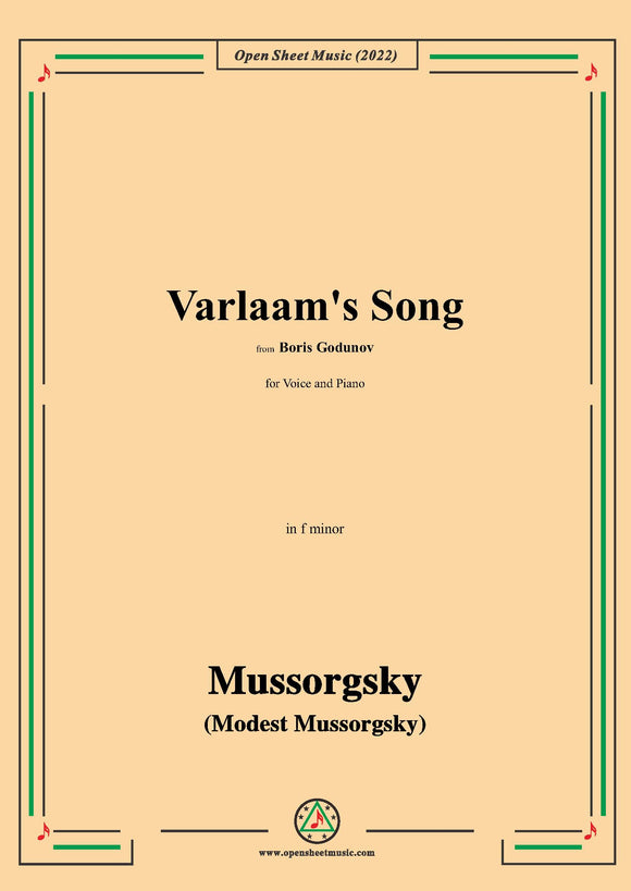 Mussorgsky-Varlaam's Song