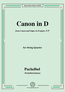 Pachelbel-Canon in D,P.37,No.1,for String Quartet