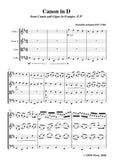 Pachelbel-Canon in D,P.37,No.1,for String Quartet