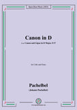 Pachelbel-Canon in D,P.37 No.1,for Cello and Piano