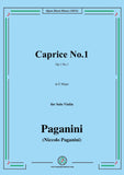Paganini-Caprice No.1,Op.1 No.1,in E Major,for Solo Violin
