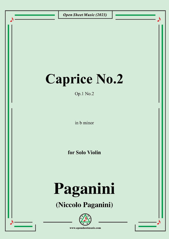 Paganini-Caprice No.2,Op.1 No.2,in b minor,for Solo Violin