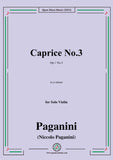 Paganini-Caprice No.3,Op.1 No.3,in e minor,for Solo Violin