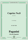 Paganini-Caprice No.8,Op.1 No.8,in E flat Major,for Solo Violin