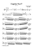 Paganini-Caprice No.17,Op.1 No.17,in E flat Major,for Solo Violin