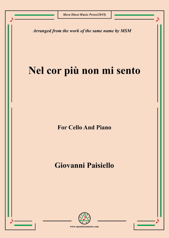 Paisiello-Nel cor più non mi sento