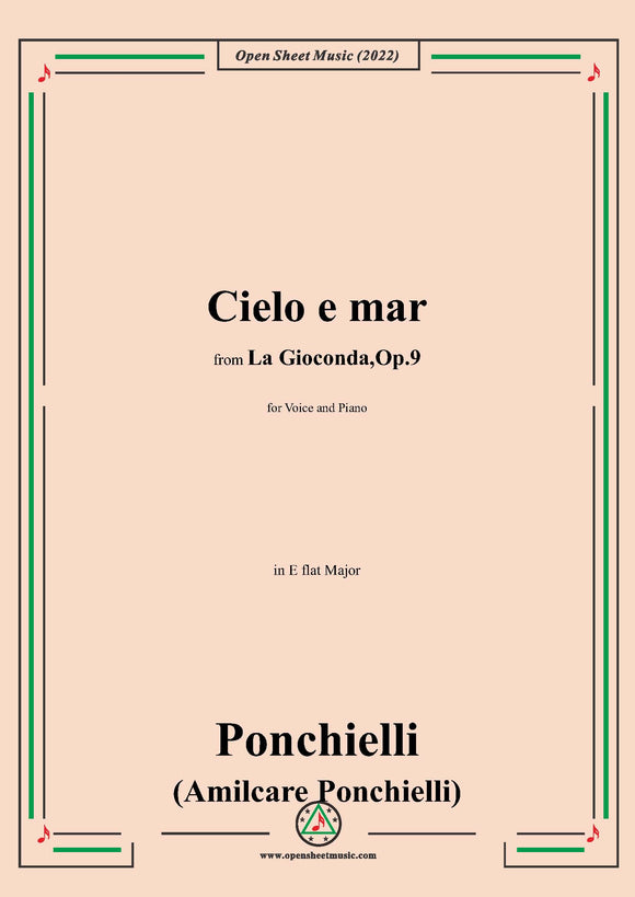 Ponchielli-Cielo e mar,in E flat Major,from 'La Gioconda,Op.9'