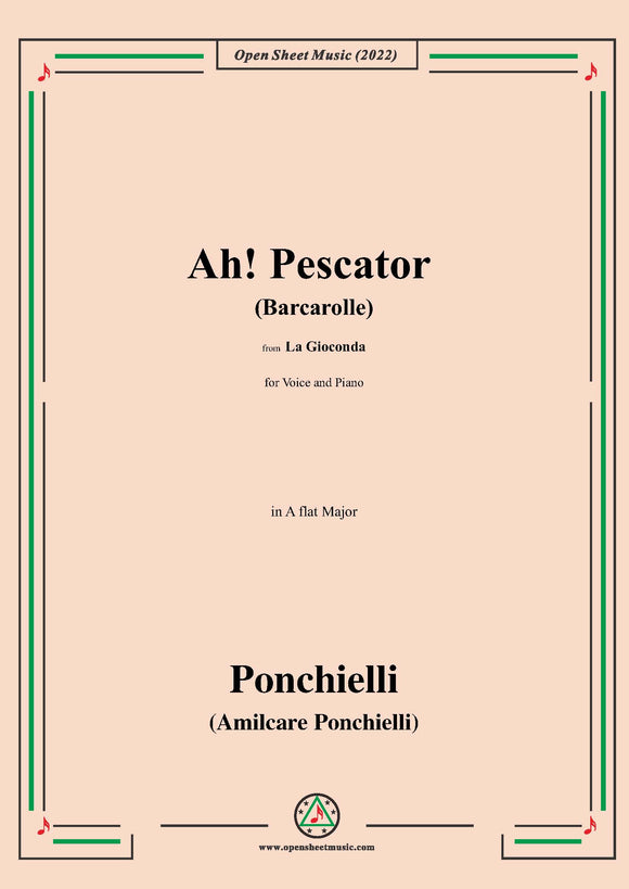 Ponchielli-Ah!Pescator (Barcarolle),from 'La Gioconda,Op.9'