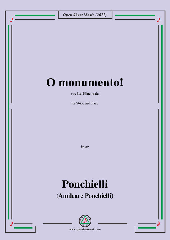 Ponchielli-O monumento!,from 'La Gioconda,Op.9'