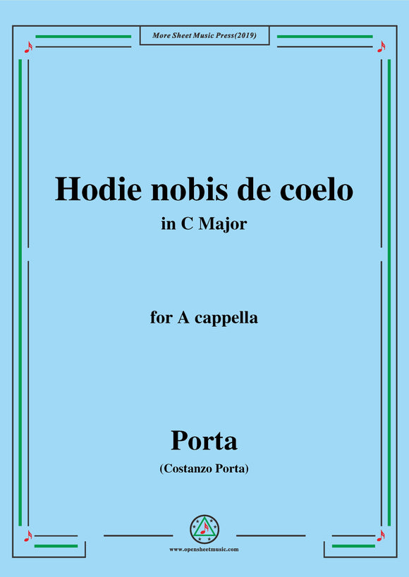 Porta-Hodie nobis de coelo,for A cappella