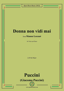 Puccini-Donna non vidi mai,in B flat Major,from Manon Lescaut