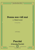 Puccini-Donna non vidi mai,in B flat Major,from Manon Lescaut