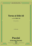 Puccini-Torna ai felici dì,in b flat minor,from 'Le Villi,SC 60',for Voice and Piano