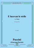 Puccini-E lucevan le stelle,in b minor,from 'Tosca,SC 69',for Voice and Piano