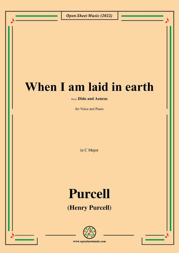 Purcell-When I am laid in earth(Dido's Lament),Act III