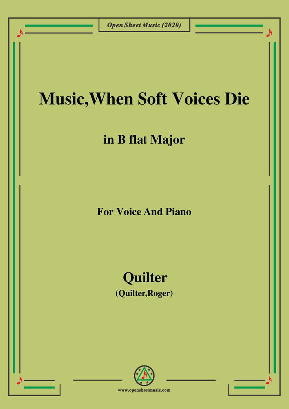 Quilter-Music,When Soft Voices Die