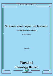 Rossini-Se il mio nome saper voi bramate,in a minor