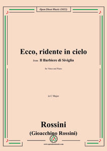 Rossini-Ecco,ridente in cielo,in C Major,for Voice and Piano