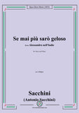 Sacchini-Se mai più sarò geloso,in A Major,for Voice and Piano