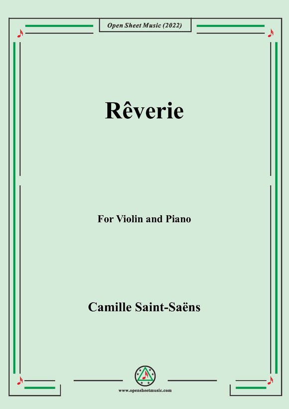 Saint-Saëns-Rêverie,for Violin and Piano