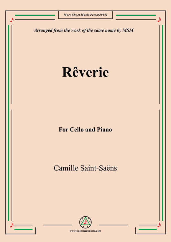 Saint-Saëns-Rêverie,for Cello and Piano