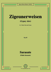 Sarasate-Zigeunerweisen(Gypsy Airs),Op.20,for Violin,Viola and Organ