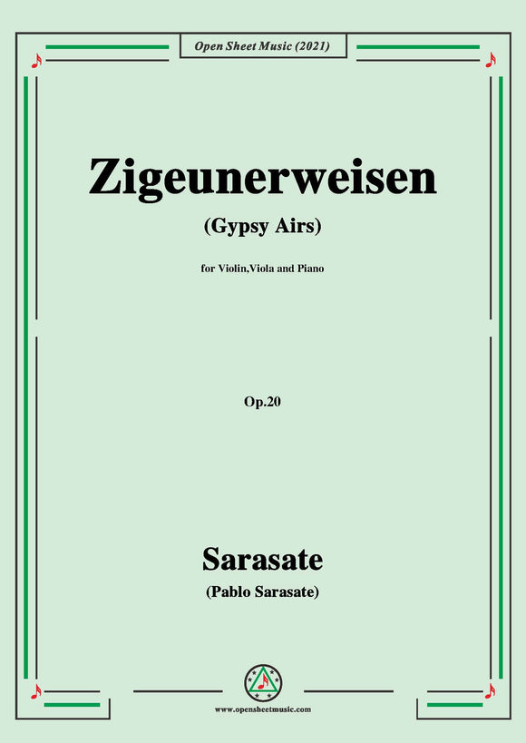 Sarasate-Zigeunerweisen(Gypsy Airs),Op.20,for Violin,Viola and Piano