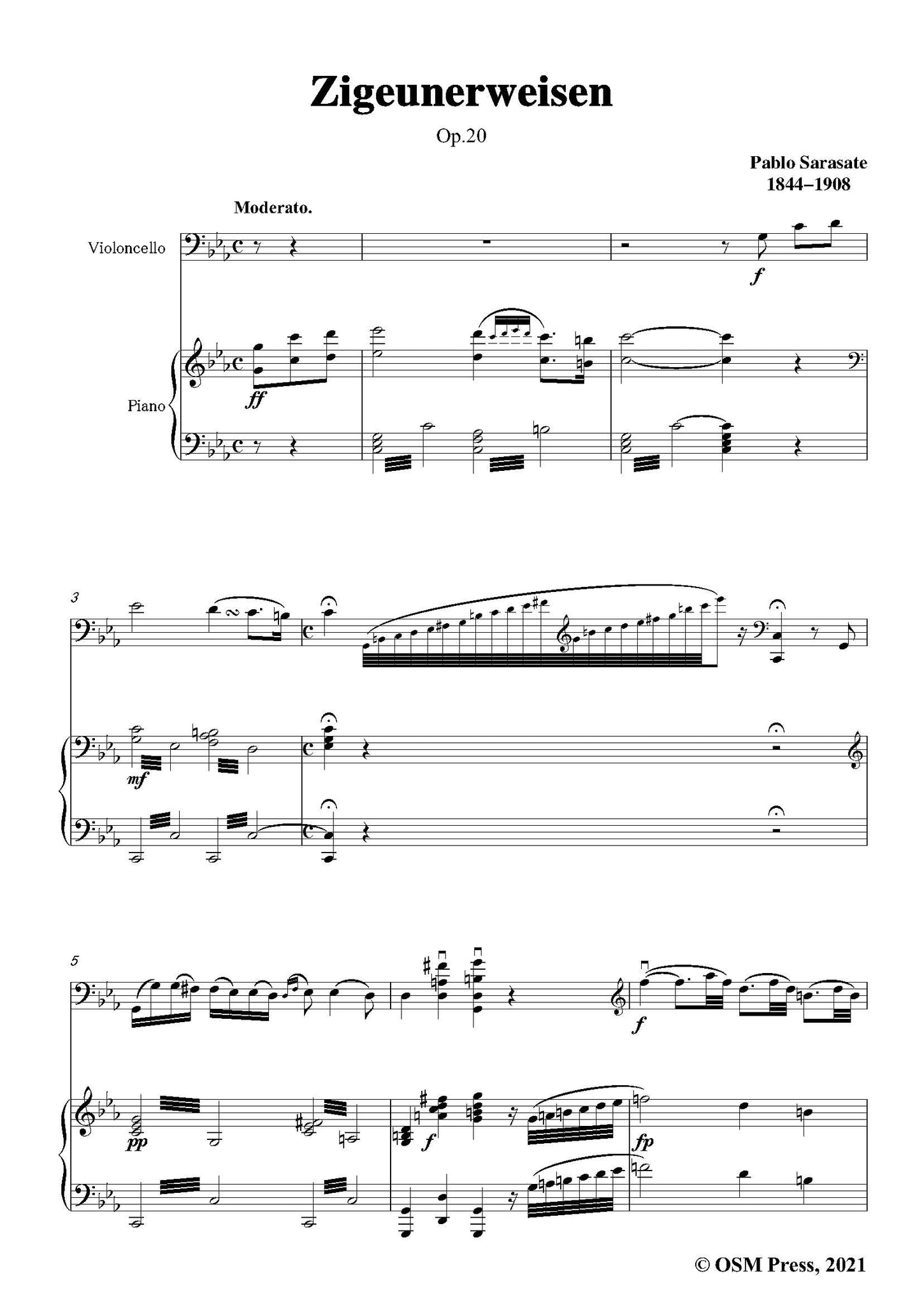 Siciliana, Op. 19 sheet music for cello and piano