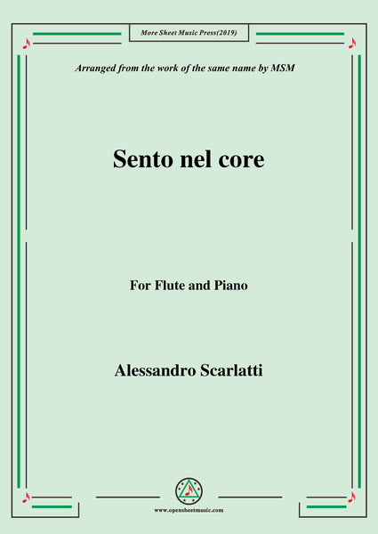 Scarlatti Sento nel core – Open Sheet Music