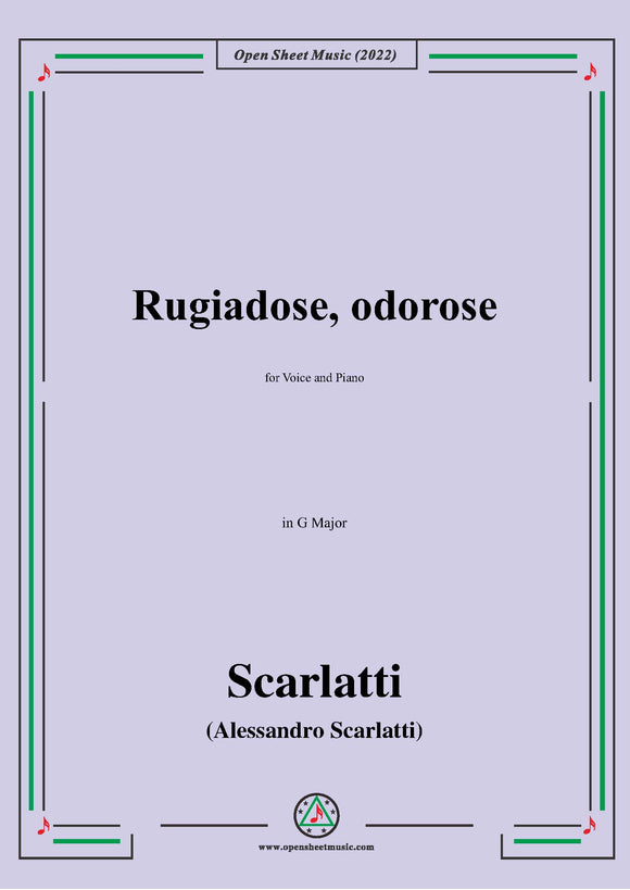 A. Scarlatti-Rugiadose,odorose,in G Major