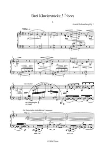 Schoenberg-Drei Klavierstücke,3 Pieces,Op.11,for Piano