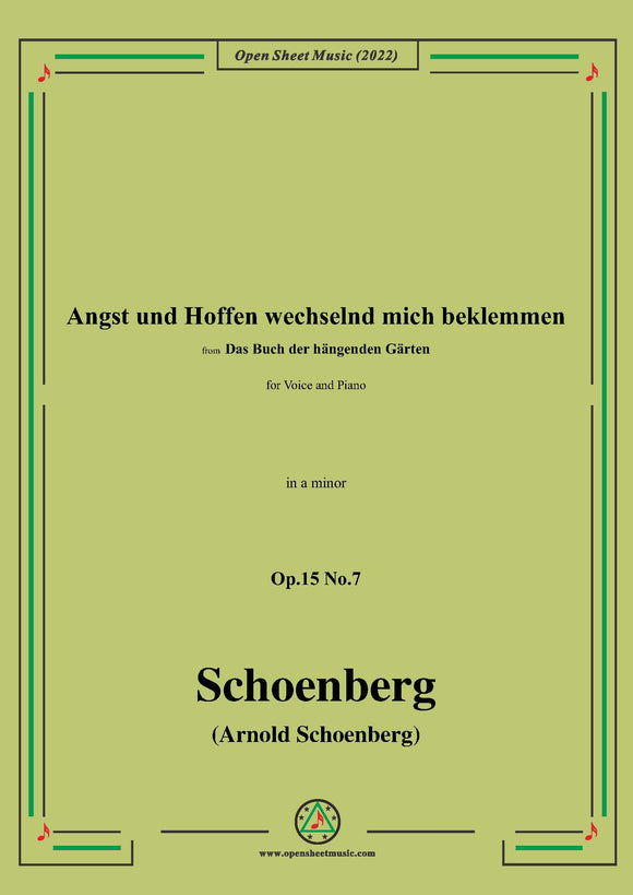 Schoenberg-Angst und Hoffen wechselnd mich beklemmen,in a minor