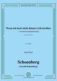Schoenberg-Wenn ich heut nicht deinen Leib berühre,in C Major