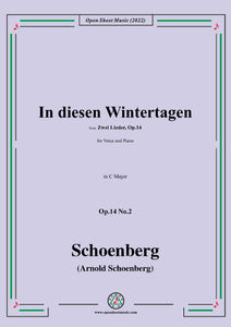 Schoenberg-In diesen Wintertagen,in C Major
