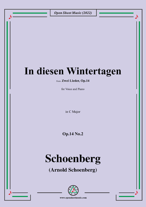 Schoenberg-In diesen Wintertagen,in C Major