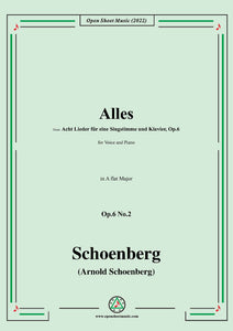 Schoenberg-Alles,in A flat Major,Op.6 No.2